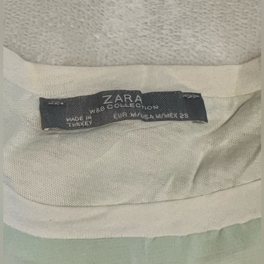 Zara Light Green Sheer Tee View 3